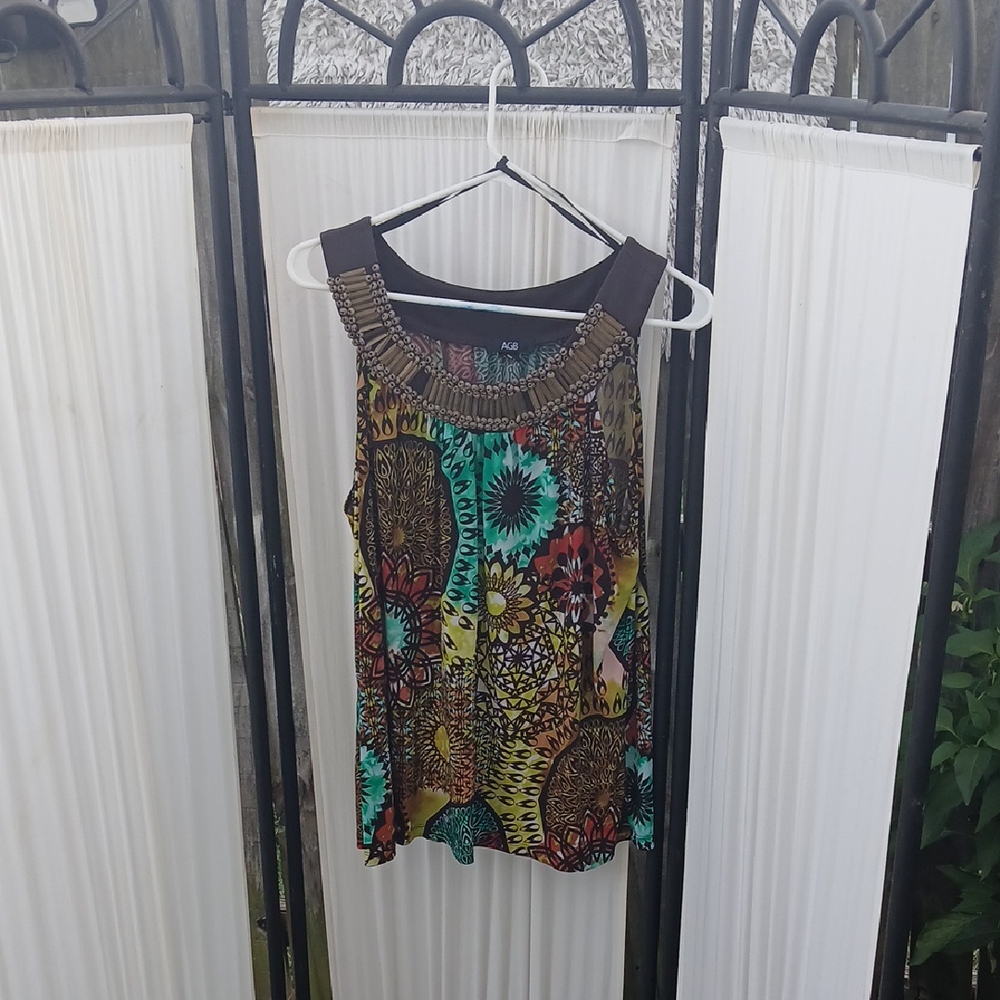 AGB Multicolor Sleeveless Blouse